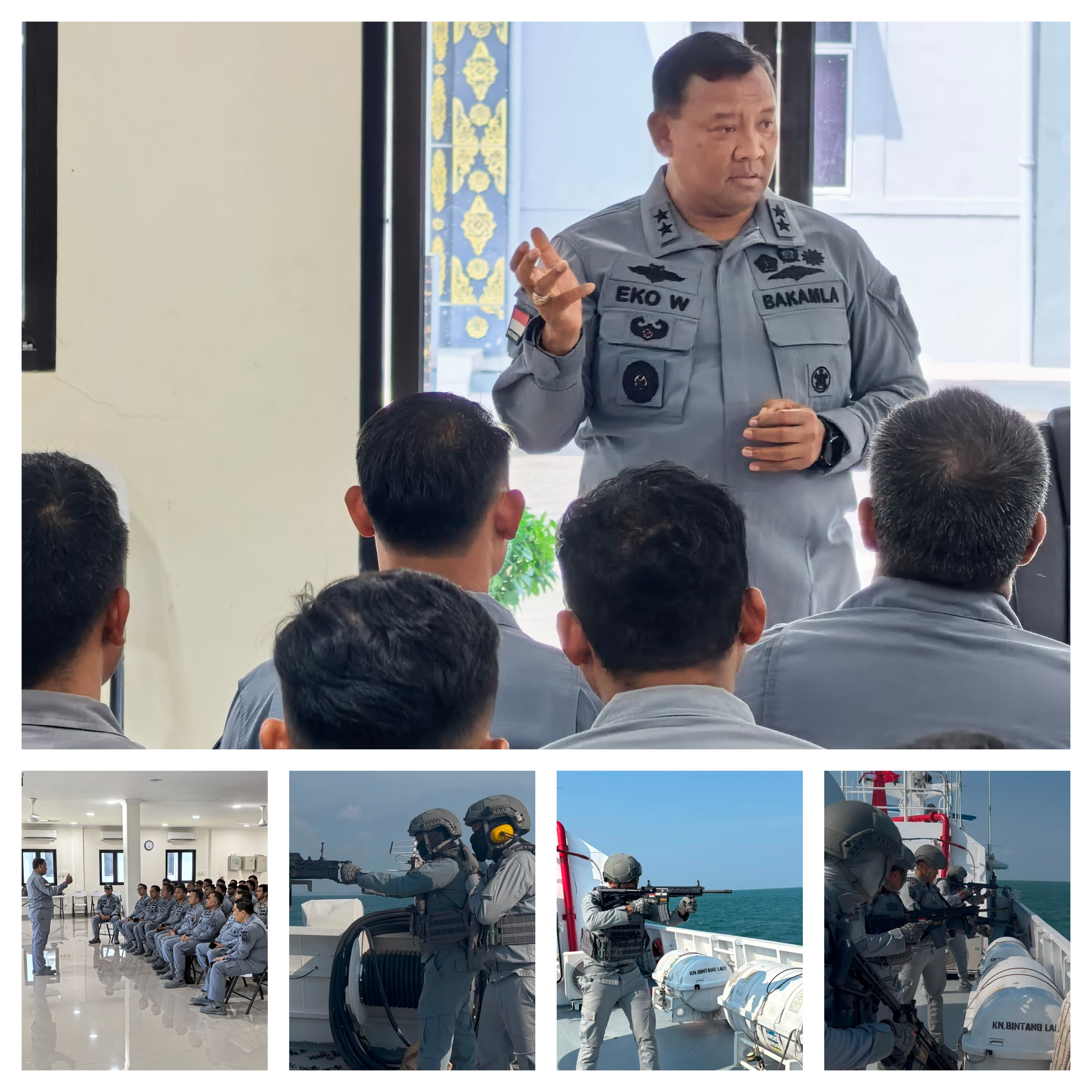 Bakamla RI Gelar Latihan Menembak di Laut Bakamla RI Gelar Latihan Menembak di Laut