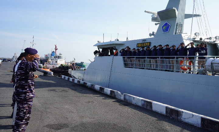 Dukung Misi Kedaulatan Rupiah Hingga Pulau Terluar Riau, Danlanal Dumai Sambut Kedatangan Tim ERB 20
