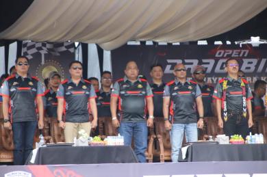 Dandim 0901/Samarinda Hadiri Open Drag Bike HUT Bhayangkara ke-80 di Samarinda