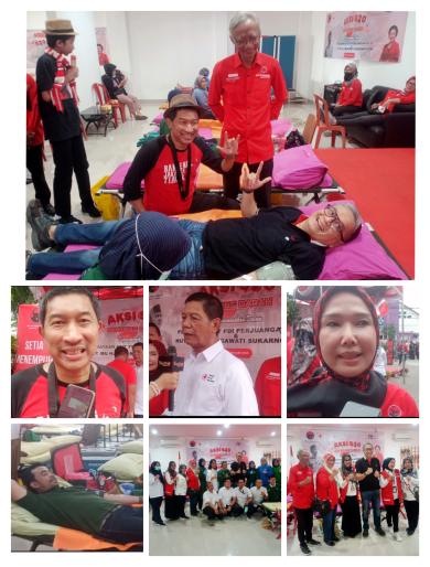 Peringati HUT PDI Perjuangan ke-52 dan HUT Ibu Hj Megawati Soekarnoputri, dengan Gelar Donor Darah