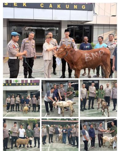 Polsek Cakung Memberikan dan menyalurkan Hewan Qurban untuk Masyarakat Cakung Polsek Cakung Memberikan dan menyalurkan Hewan Qurban untuk Masyarakat Cakung