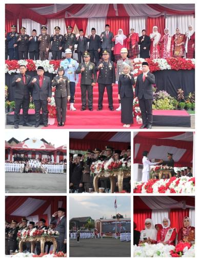 Dandim 0901/Samarinda Hadiri Upacara Penurunan Bendera HUT RI ke-81 Dandim 0901/Samarinda Hadiri Upacara Penurunan Bendera HUT RI ke-81